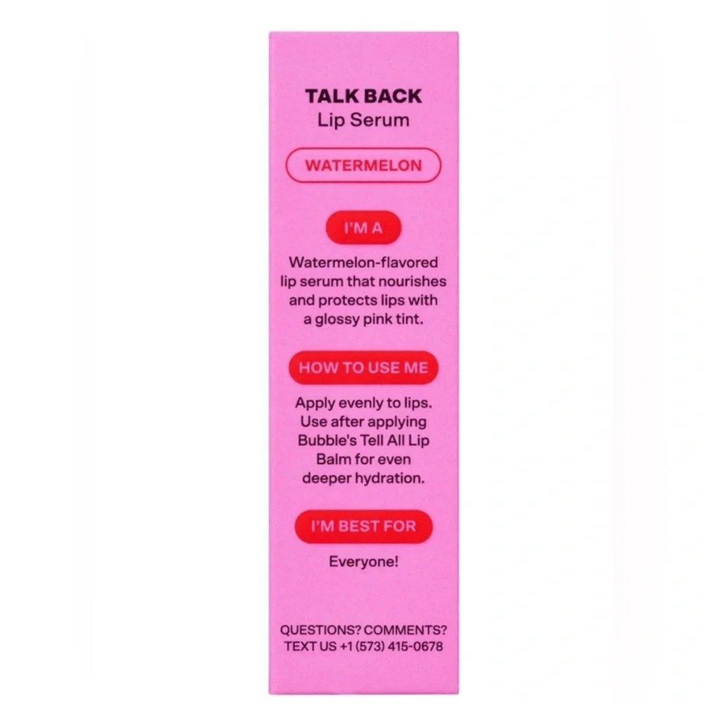 Bubble: Watermelon Lip Serum - Red